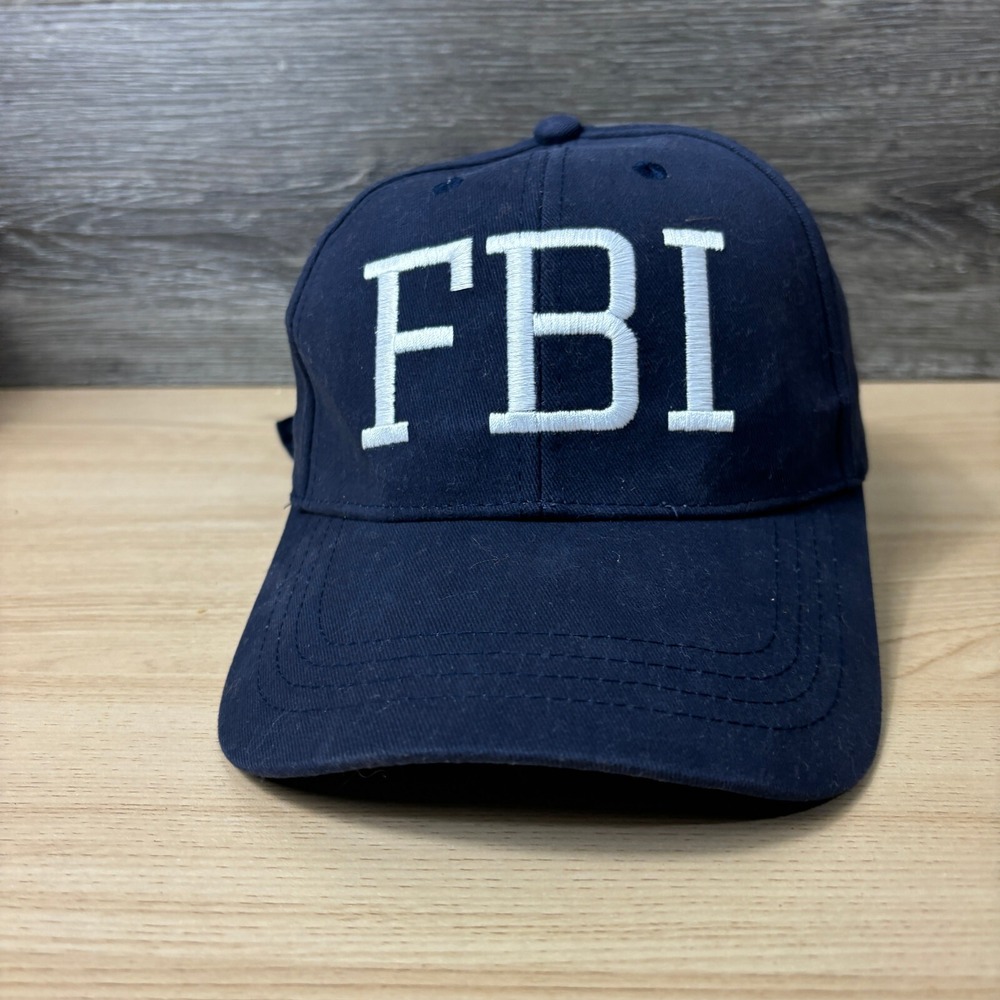 FBI Hat Cap Strap‎ Back Blue Embroidered One Size Adjustable